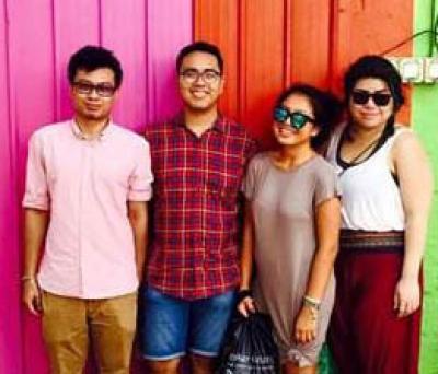 Students on study abroad program